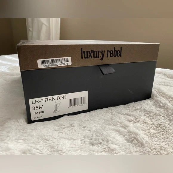 Black Luxury Rebel Wedge Booties - Picture 2 of 15